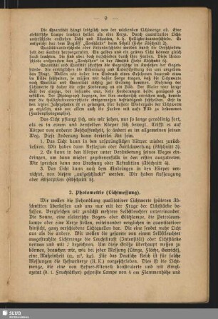 2. Photometrie (Lichtmessung)