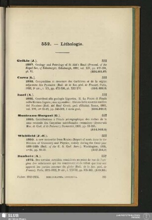 552. - Lithologie