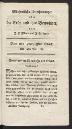 Vier und zwanzigstes Stück