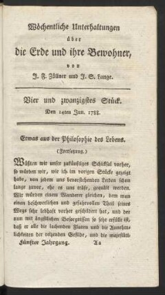 Vier und zwanzigstes Stück