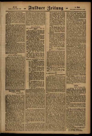Zweite Ausgabe vom Samstag, den 13. Januar 1917.