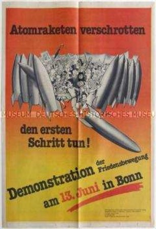 Sonderdruck mit einem Aufruf der Friedensbewegung zu einer Demonstration gegen Atomraketen am 13. Juni 1987 in Bonn - Sachkonvolut