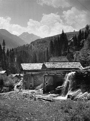 Kärnten. Wassermühle, wohl im Lesachtal