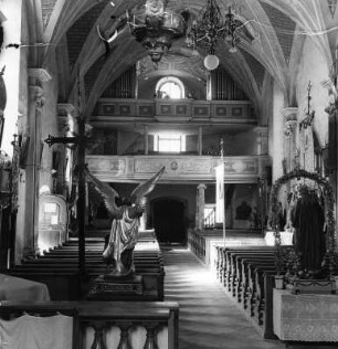 Kals am Großglockner. Pfarrkirche Sankt Rupert (1516, 1746/1755 und 1818/1821). Inneres zu den Westemporen mit Orgel