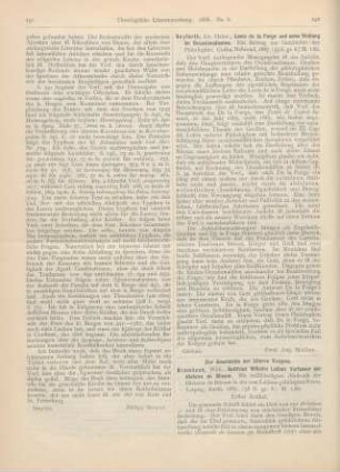 192-199 [Rezension] Brambach, Wilh., Gottfried Wilhelm Leibniz Verfasser der Histoire de Bileam. (1. Artikel.)