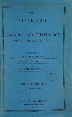 Journal of anatomy and physiology. 19. 1884/1885