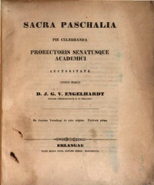 De doctrina Tertulliani de vitio originis, 1