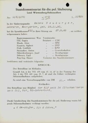 Neuburger, Helene