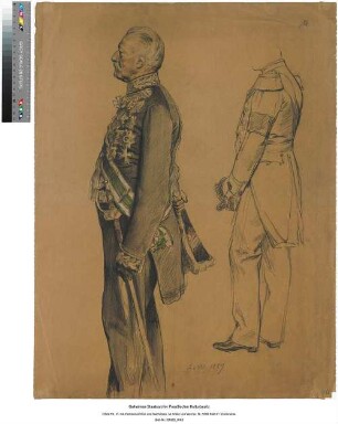 Studie zu"1. Reichstagseröffnung durch Kaiser Wilhelm II.", hanseatischer Ministerresident Dr. Daniel Christian Friedrich Krüger