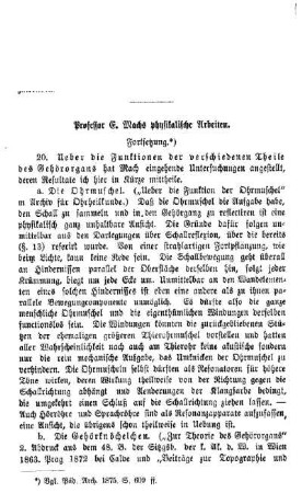 Professor E. Machs physikalische Arbeiten