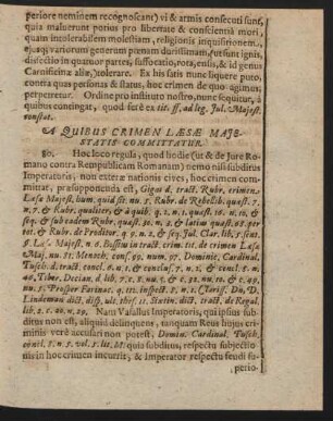 A Quibus Crimen Laesae Maiestatis Committatur.