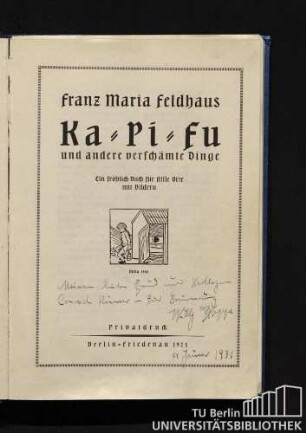 Ka-Pi-Fu und andere verschämte Dinge : ein fröhlich Buch für stille Orte