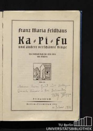 Ka-Pi-Fu und andere verschämte Dinge : ein fröhlich Buch für stille Orte