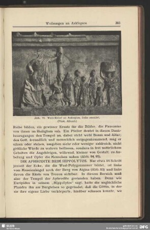 Weih-Relief an Asklepios, links-zerstört