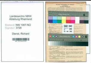 Entnazifizierung Richard Dienst , geb. 14.12.1905 (Gestuetswaerter)