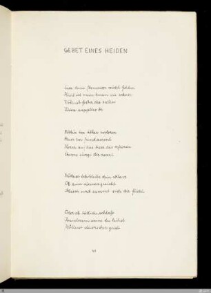 Gebet eines Heiden