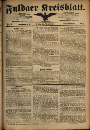 Ausgabe vom Freitag, den 12. Januar 1906.