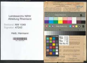 Entnazifizierung Hermann Heib , geb. 10.04.1909 (Vermessungstechniker)