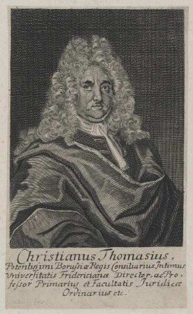 Bildnis des Christianus Thomasius