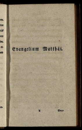 Evangelium Matthäi – Evangelium Lucä