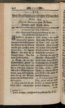 XVI. Bey Beerdigung christlicher Eheweiber.