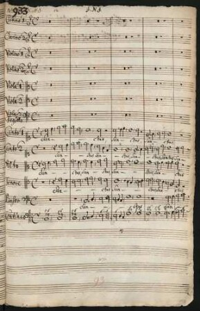 Messen. Auszüge; V (4), orch, bc; C-Dur