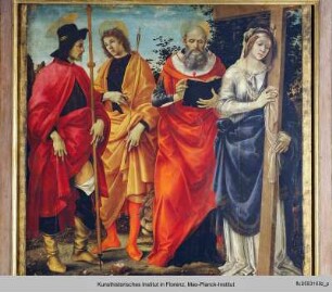 Altartafel mit den Heiligen Rochus, Sebastian, Hieronymus und Helena - Pala Magrini