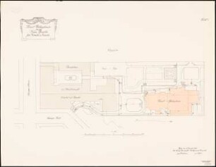 Ministerium für Handel und Gewerbe, Berlin Dienst-Wohngebäude für den Minister: Lageplan 1:250