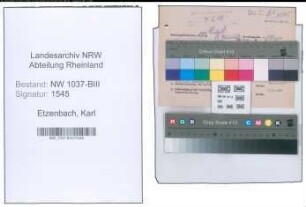 Entnazifizierung Karl Etzenbach , geb. 14.04.1887 (Postinspektor)