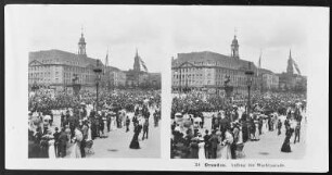Dresden. Aufzug der Wachparade : Dresden. Aufzug der Wachparade. Fotografie (vor 1910; A. Kotzsch)