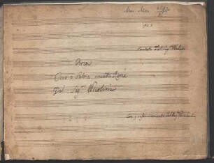 Quinto Fabio, Excerpts. Arr, S, pf - BSB Mus.ms. 4292#Beibd.2 : [title page:] Aria // Ecco ò Patria, invitta Roma // Del Sig r e Nicolini // [at right:] Canata del Sig r e Veluti [at the tail, at right:] Con j rifiorimenti del Maes t r o Persichini