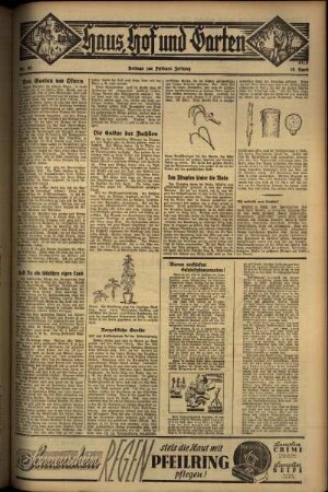 Zweite Ausgabe vom Freitag, den 19. April 1935.
