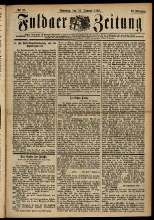 Ausgabe vom Sonntag, den 31. Januar 1892.