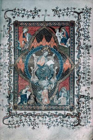 Missale des Simon Renoul — Majestas Domini, Folio 154 recto