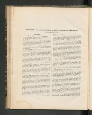 Der geologische Bau und Mineralreichtum von Britisch-Nyasaland und Nord-Rhodesien.