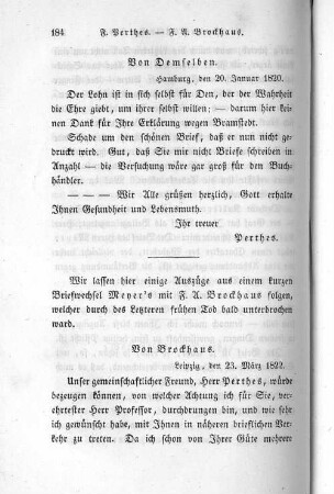 Von Demselben.