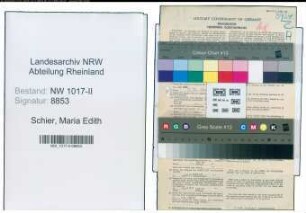 Entnazifizierung Maria Edith Schier , geb. 02.01.1914 (Saeuglingsschwester)