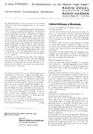 Leibesertüchtigung in Winterhude