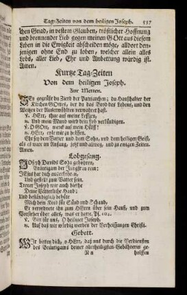 537-554, Dritter Absatz. Kurtze Tag-Zeiten; Litaney