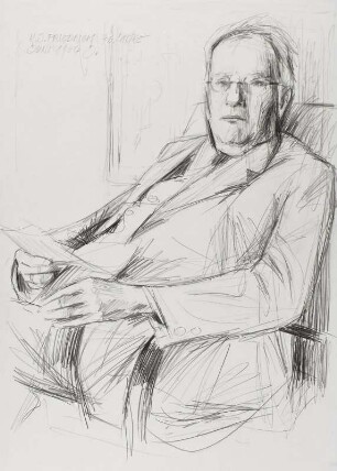 Karl Josef Friedrich, im Sessel sitzend