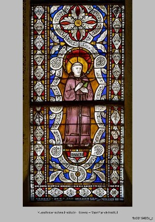 Fenster B-III, B-II und B-I der Katharinenkapelle : Fenster B-III : Heiliger Antonius