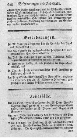 Todesfälle.