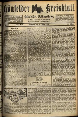 Dritte Ausgabe vom Samstag, den 31. März 1928.
