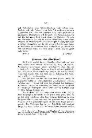 Kamerun oder Kiautschau