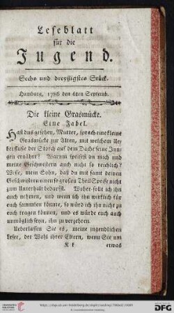Sechs und dreyßigstes Stück