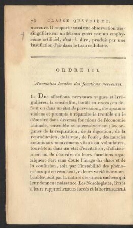 Anomalies locales des fonctions nerveuses