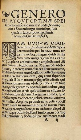 Rhetorica Ioannis Caesarii : in septem libros sive tractatus digesta, universam fere eius artis vim compendio complectens iam denuo excusa ...