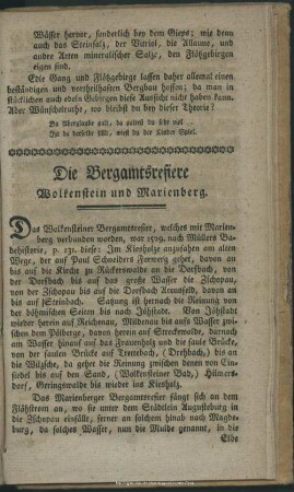Die Bergamtsrefiere Wolkenstein und Marienberg