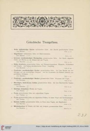 Griechische Thongefässe (Nr. 1-165)