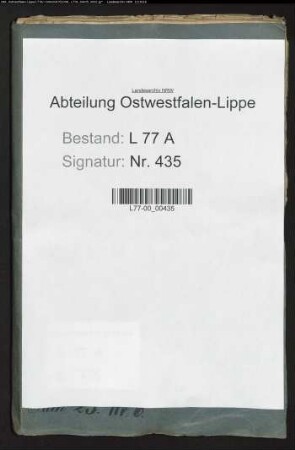 Anstellung der Unterbedienten beim Amt Varenholz, Bd. 1